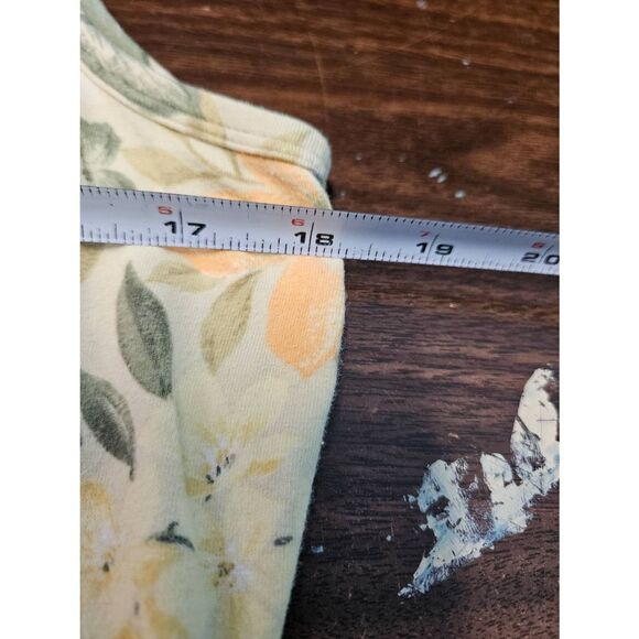 Liz Claiborne Yellow Floral Sleeveless Dress Womens size XL Vintage 90's - Picture 8 of 9